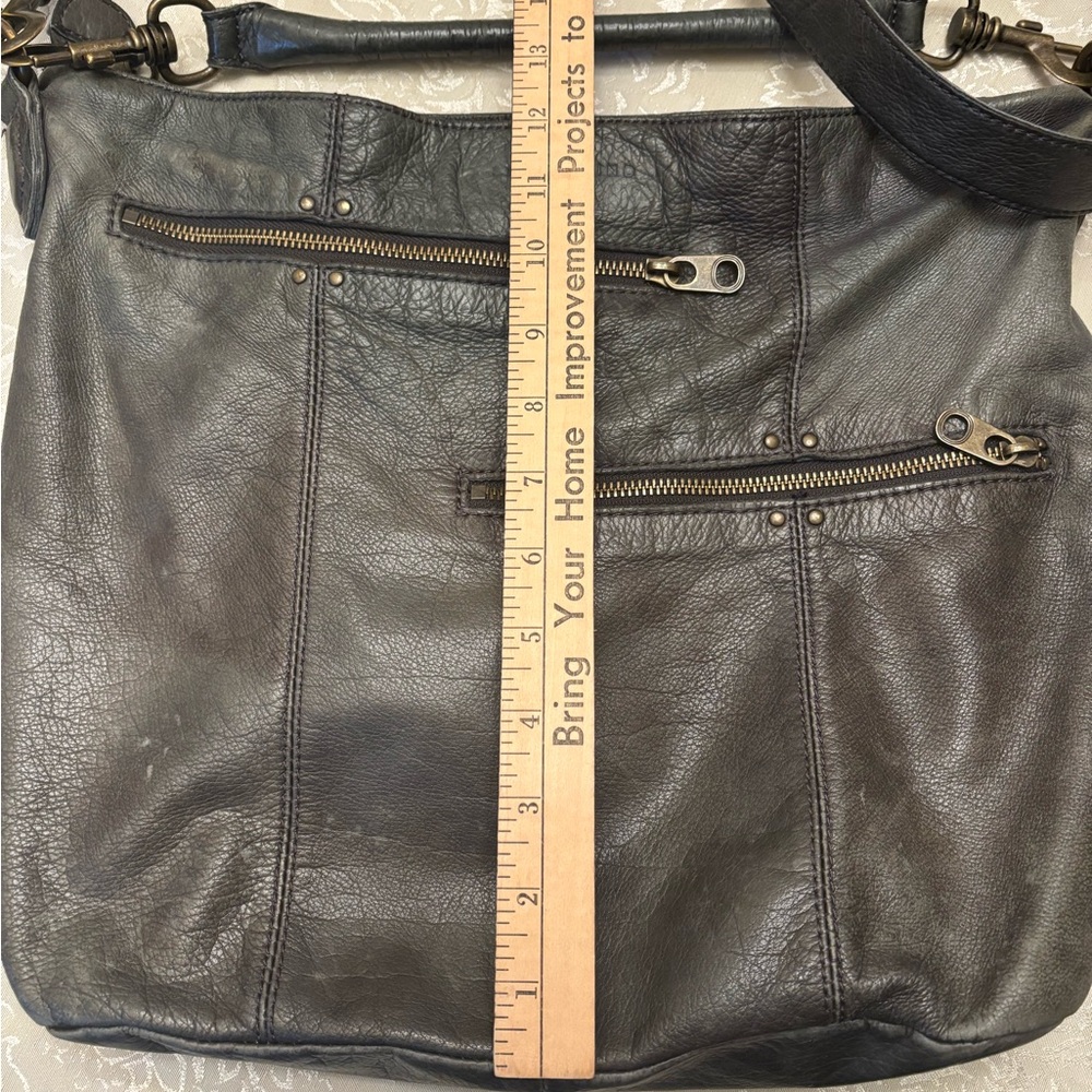 Liebeskind Berlin Dark Green Charcoal Gray Leather Shoulder Crossbody Bag - Picture 11 of 11